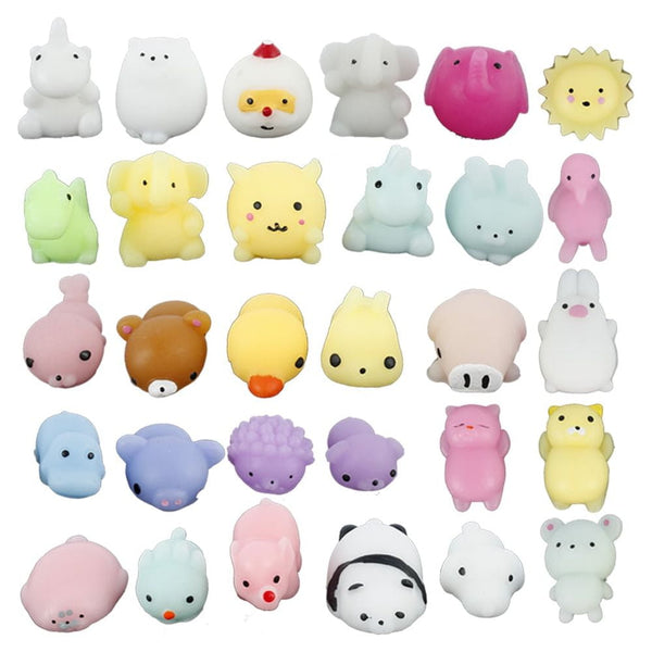 30 Pcs Mochi Squishy Toys,Mochi Animal Squishies Fidget Toys for Kids,Mini Stress Relief Toys for Kid Party Favors Easter Egg Fillers Classroom Prizes Birthday Christmas Gift